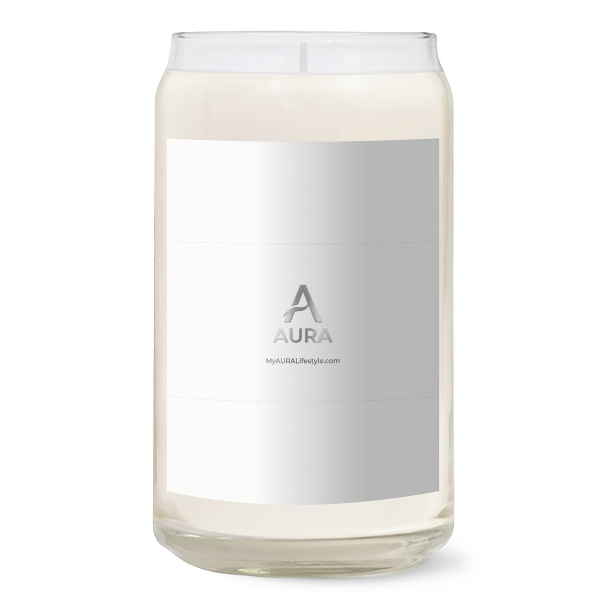 13.75oz Clear Jar Candle | 3"x3.75" White Label